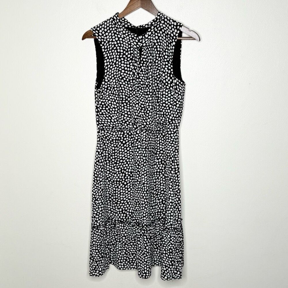 Karl Lagerfeld Paris Keyhole Polka Dot Sleeveless Dress - Women’s 10